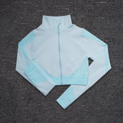 Seamless Yoga Top Long Sleeve Workout Tops for Women Fitness Vital Gym Crop Top Athletic Gym Shirt Women Sportswear