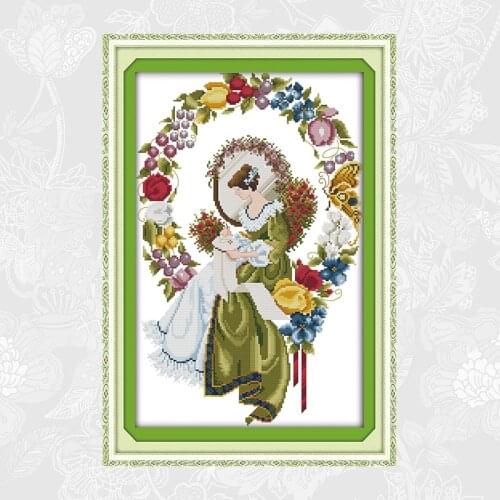 Embroidery Woman Printed Cross Stitch 11CT 14CT Cross Stitch Set Wholesale DIY Chinese Cross-stitch Kit Embroidery Needlework