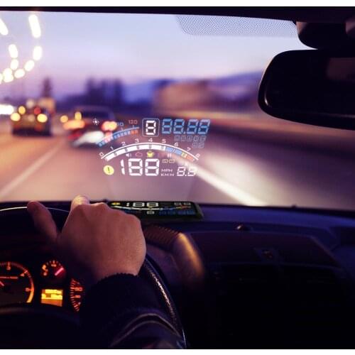 XUNMA BRAND NEW HUD Head up Car Projector Car Styling Reader Speed Self-adaptive Car Fuel etc Parameter Display Alarm System