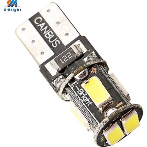 YM E-Bright 100PCS T10 W5W 194 168 5630 6 SMD Can-bus Error Free 6 Led White 6000K Canbus 180LM High Power