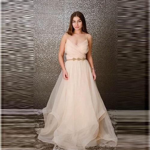 High Quality White Women Dress Organza Pleated Sexy Spaghetti Strap Flower Waist A-line Floor Length Photography Custom Made