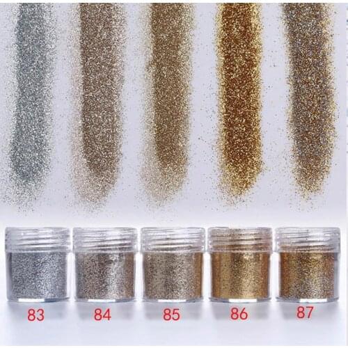 1 Jar/Box 10ml 3D Nail Art 5 Mix Champagne Series Nail Glitter Powder Sequins Powder For Nail Art Dust Glitter Decoration #83-87