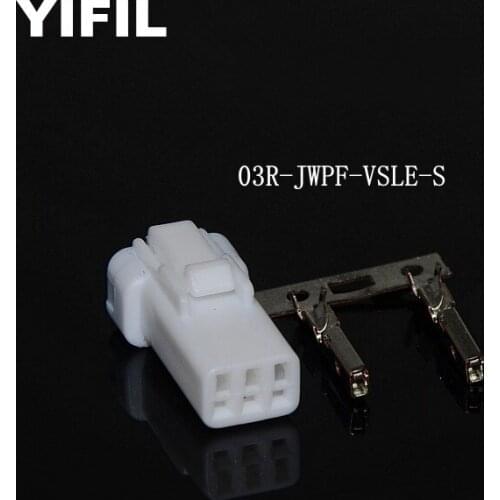 10pcs/lot 3 Pin/Way Male Or Female Automotive Connector Plug Housing With Terminal For JST 03R-JWPF-VSLE-S 03T-JWPF-VSLE-S