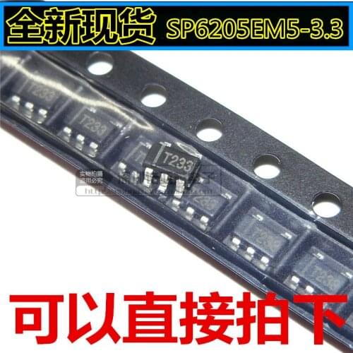 10pcs/lot New SP6205EM5-3.3 SP6205 3.3V SOT23-5 LDO Regulator
