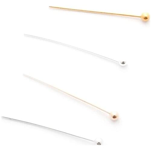 2018 New Arrival 500pcs/lot Hot Sale 0.5x20mm Ball Head Pins For Jewelry Boring Gold Silver Color