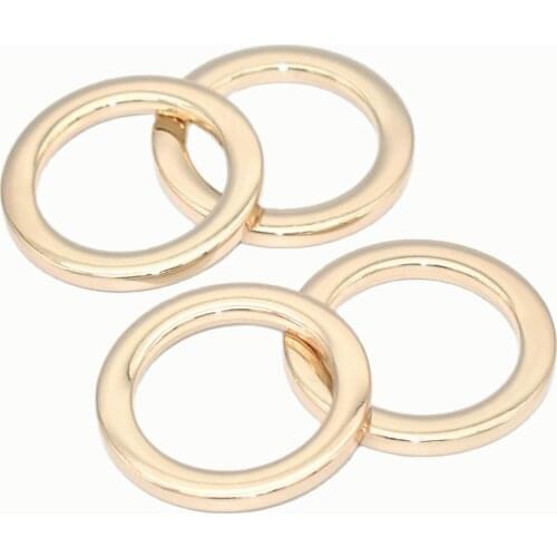 25mm Light Gold O Ring Round Ring Handbag Purse Belt Clip Strap Jewelry Making Dog Collar Clasps Keychain Supplies Hardware