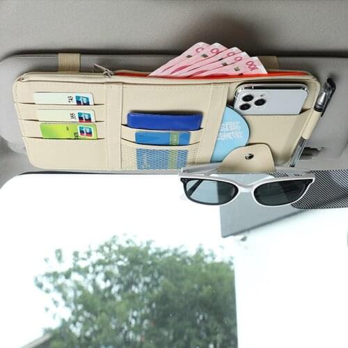 Car Sun Visor Organizer Pocket Storage Bags Card Clip For Lada Priora Kalina Granta Vesta Niva Largus vaz X-Ray samara