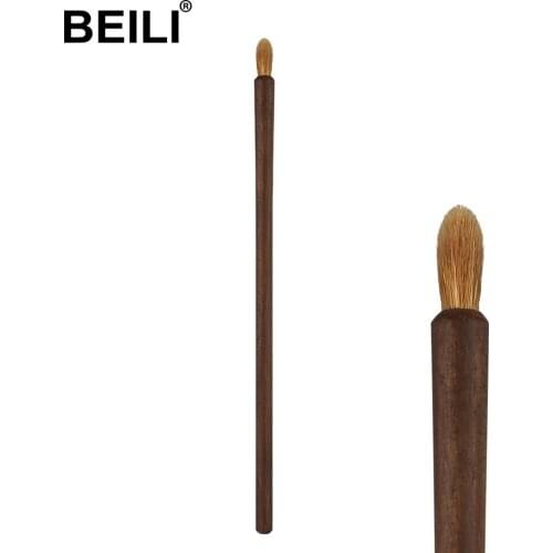 BEILI Natural Walnut Wood Makeup Brush Weasel Hair High Quality Soft Eye Blending Eyeshadow Make up Brushes Handmade
