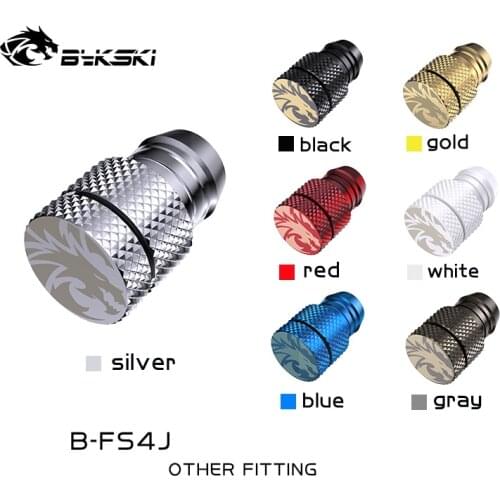 Bykski Water B-FS3J/B-FS4J,PC Cooling Water Stop Fitting For ID9-10/12-13mm Soft Tube,Hose Pipe Drain Adapter