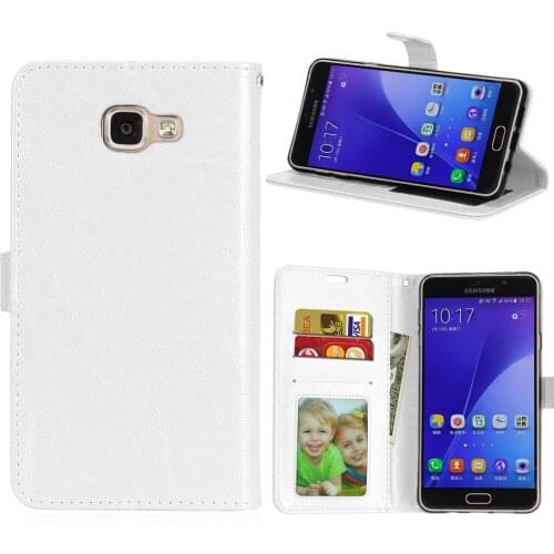 20pcs/lot Free shipping Crazy horse 3 card+photo frame shell pu leather cover for Samsung Galaxy A3 A5 A7 2016 A310 A510 A710