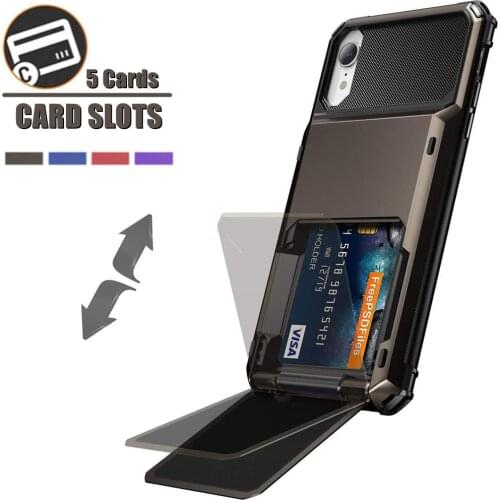 Flip Card Slots Cover For iPhone XR XS MAX X Case With Wallet Card Hidden Credit Card Coque For iPhone Xs Xr Ipx Capa Funda