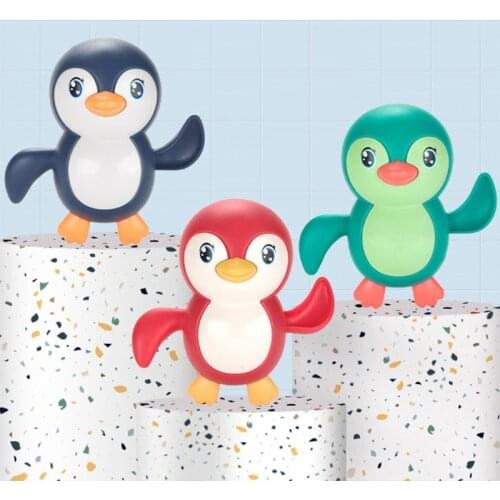 Infant Swim Penguin Wound-up Chain Bathtub Kids Beach Bath Toy Cute Cartoon Animal Penguin Classic Baby Water Toys