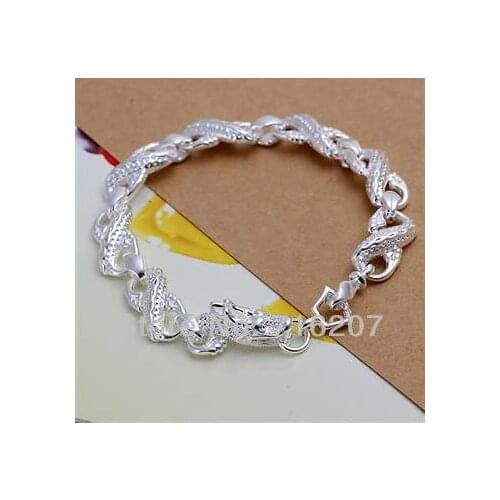 H130 Free Shipping Silver Bracelet Fashion Jewelry Bracelet Little White Dragon Bracelet asxa jkea