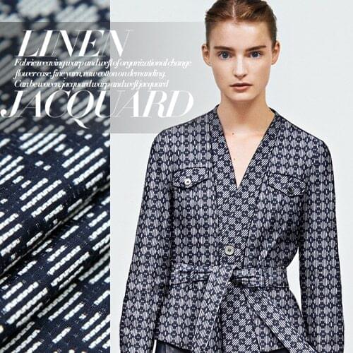 Spring and autumn cotton jacquard fabric crisp dress coat cotton fabric wholesale high quality cotton cloth