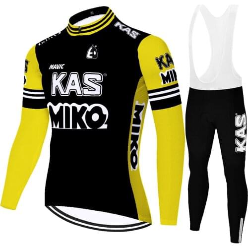 Kas Retro Summer Spring Conjunto Masculino Équipement Vélo Tricota Uniforme Ropa Mallot Ciclismo Hombre Verano Jersey Ciclismo