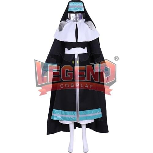 Cosplaylegend Anime Fire Force Cosplay Iris Nun Cosplay Costume Battle Suit Team Uniform Halloween Outfits