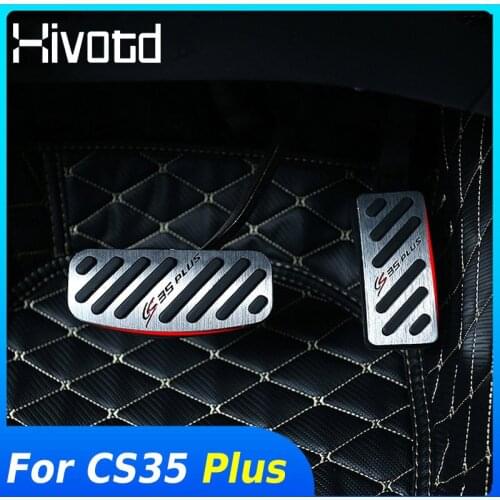 Hivotd Accelerator Brake Footrest Pedal Cover Trim Interior Accessories Car Refit Parts For Changan CS35 Plus 2018 2019 2020