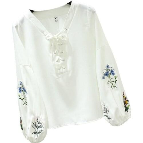 Luyaoskyen Women's Shirts With Embroidery