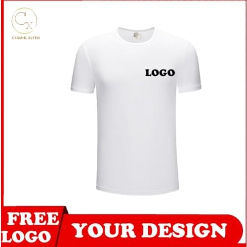 Fashion New Product High-end Modal Material White T-shirt Mens High-end Customized Logo Printing Brand Text