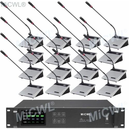 MXWNCS8 Digital Conferencing Meetings Solutions Microphone System Desktop Gooseneck President Delegate Mics MiCWL A10M-A117
