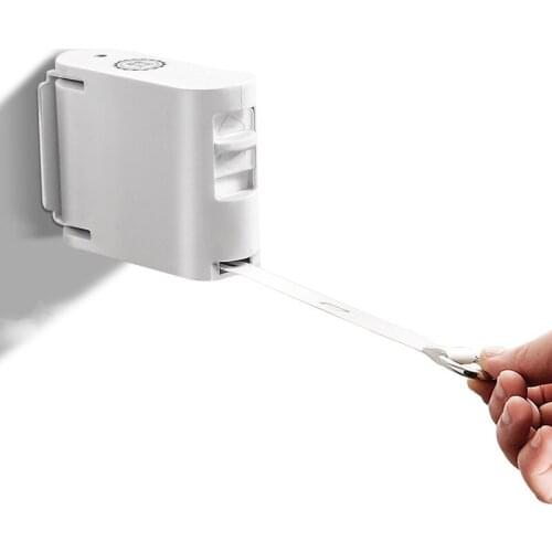 Invisible clothesline Indoor non-perforated balcony retractable drying rack Hotel household shrink non-slip clothesline