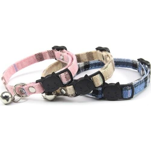 Cat Collar Adjustable Pet Collar Kitten Collar with Bell Pet Dog Collar Leash Lead for Small Medium Large Dogs Cats Kitten