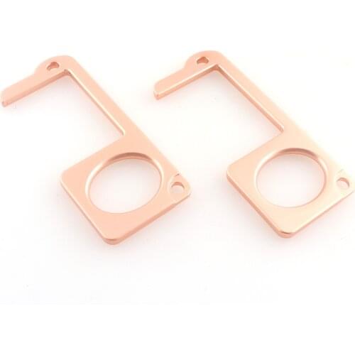 Door Opener Opener Rose Gold Button Pusher Door Hook Hand Free Key Door Handle Antimicrobial Contactless Touchless Tool