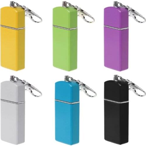Portable Mini Pocket Ashtray Windproof Cases Key-chain Outdoor Smoking Accessory