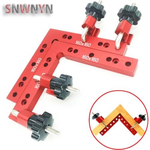 3/6pcs/set Woodworking Right Angle Positioning Clamps Aluminium Alloy Corner Ruler Auxiliary Positioner Corner Clamping Tools