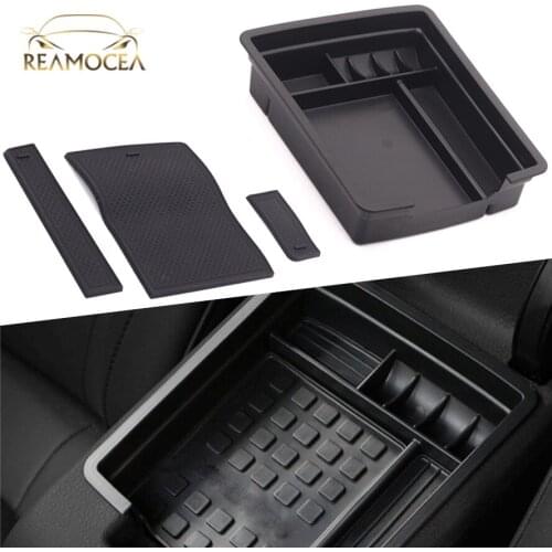 Reamocea ABS Central Console Storage Armrest Container Box Glove Tray Holder Fit for VW Golf MK7 GTI 2014 2015 2016 2017 2018