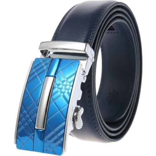 NEW Mens Belt Automatic Buckle Leather Width 3.5CM Length Designer High Quality Fashion Brand Strap Male Men Accessories Belts