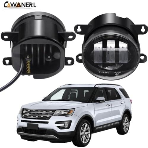 LED Fog Light Assembly Car Front Bumper Fog Lamp Daytime Running Light 30W 4000LM 12V For Ford Explorer 2011 2012 2013 2014
