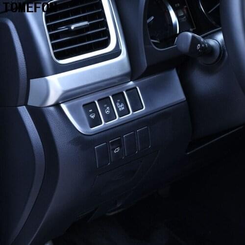 TOMEFON 3Pcs For Toyota Highlander Kluger XU50 2014 2015 ABS Chrome Central Control Kit Car Styling
