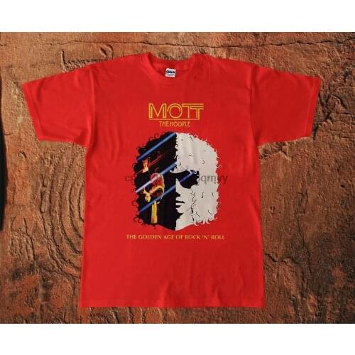 T shirt vintage Mott The Hoople Golden Age Of Rock Roll red reprint shirt