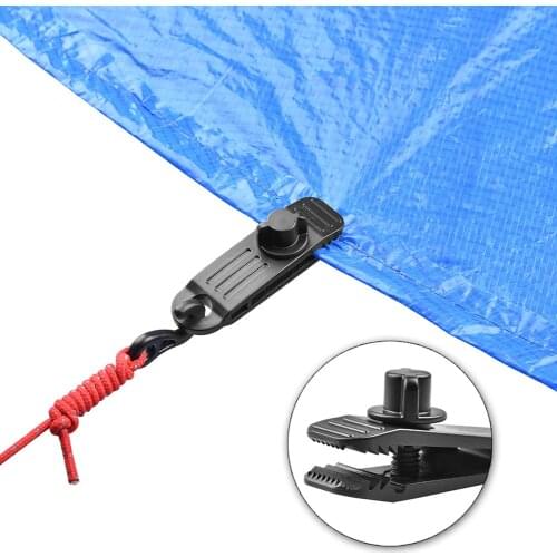 Awning Clamp Tarp Tarpaulin Windproof Snap Clips Outdoor Camp Tent Tighten Tools Travelling Easy Carrying Portable Parts