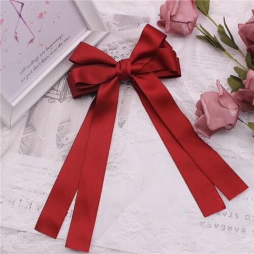 Bow Hair Clip Long Ribbon Spring Clip Headdress Japanese And Korean Version Hairpin For Women