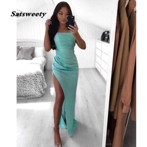 Mermaid Evening Dresses Long 2021 Sweetheart Robe De Soiree Side Split Prom Dresses Vestido De Fiesta De Boda