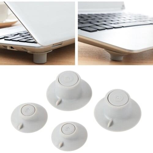 4PCs Notebook Accessory Laptop Heat Reduction Pad Cooling Feet Stand Holder Support PVC Rubber Desk Set Laptop Parts Accessories