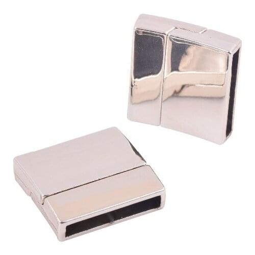 5 Colors--KONMAY 10 Sets 20.x3.0mm Glue-in Style Jewelry Magnetic Clasps for Leather Bracelet Making Jewelry Findings--CLP1325