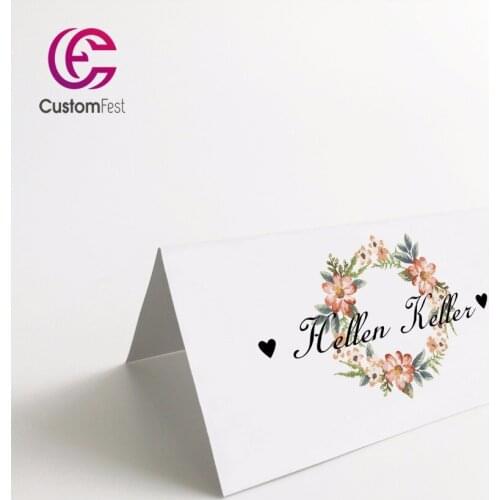 50pcs/lot Personalized Place card name card for party and wedding floral theme 001