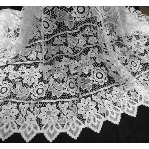 African Lace fabric Hot Sell Mesh 2020 New Arrival Plain white Color african cord Lace /guipure lace Fabrics High Quality M1553