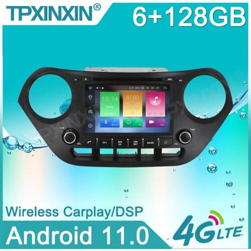 Android 11 6+128G For Hyundai Grand I10 2013 2014 2015 2016 Car Stereo Multimedia Player Android GPS Navigation Auto Audio Radio
