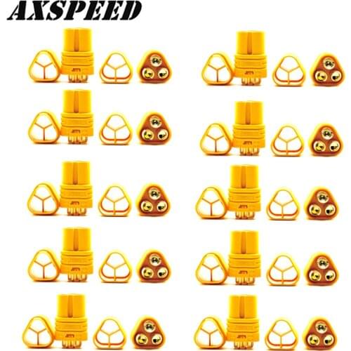 AXSPEED MT60 Male Female 3.5mm Plug Connector with Sheath Kit for RC Multicopter Quadcopter Airplane ESC Motor Parts