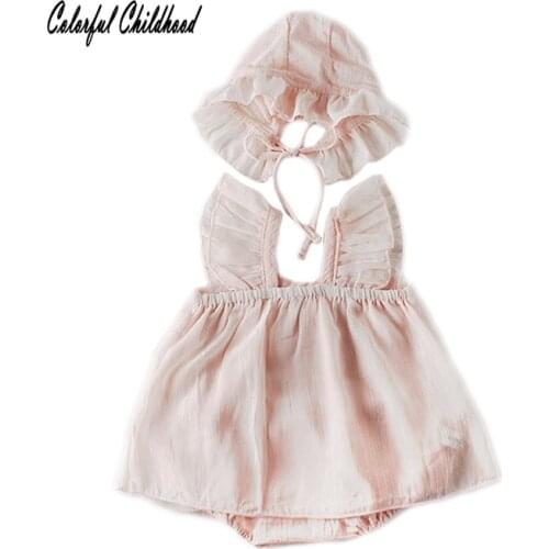 Sleeveless Newborn Baby Bodysuit Ruffled Sweet GIrls Chiffon Infant Kids Body Suit Toddler Twins Girl Children Clothes zwilling