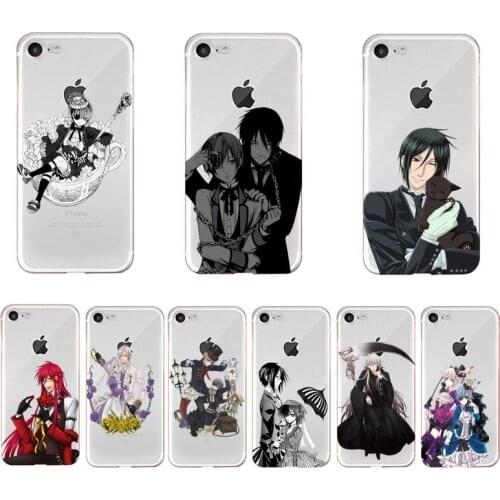 Black Butler Phone Case For iPhone X XS MAX 6 6s 7 7plus 8 8Plus 5 5S SE 2020 XR 11 11pro max Clear funda Cover