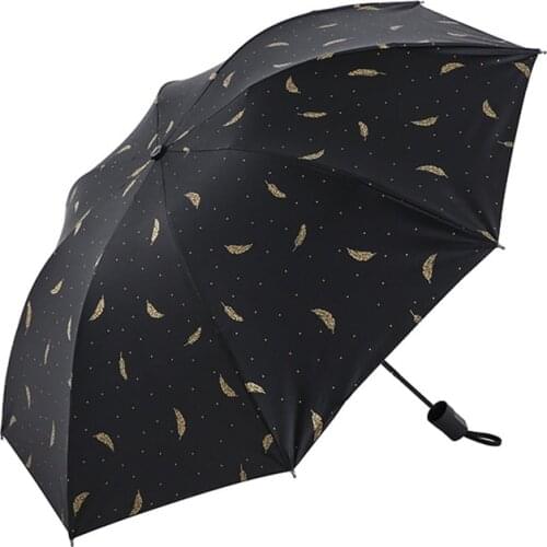 Dual-Use Sun Umbrella Folding Sunscreen UV Umbrella 8 Bone Paraguas Rain Parasol Frame Windproof