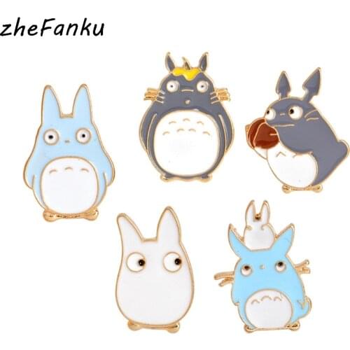 Japan Anime TOTORO Enamel Pins and Brooches Childrens Clothing Badge Corsage My Neighbor Totoro Jewelry Dropshipping