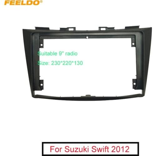 FEELDO Car Audio 9" Big Screen 2DIN Fascia Frame Adapter For Suzuki Swift Stereo Dash Fitting Panel Frame Kit #AM6204