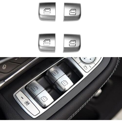 ABS Car Window Lift Switch Button Cover for Mercedes Benz C Class W205 GLC Class W253 C200 2015-2021 Car Interior Accessories