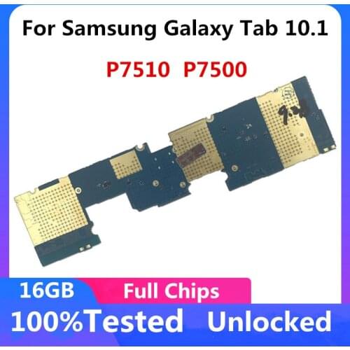 16GB For Samsung Galaxy Tab P7510 P7500 Motherboard Unlocked Mainboard For Galaxy Tab P7510 P7500 With Android Full Chips